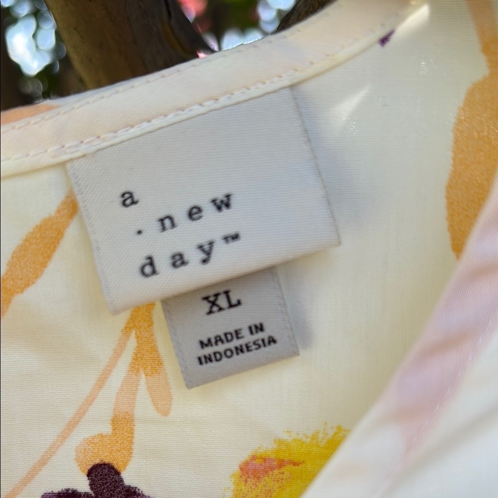 A New Day Yellow and Cream Floral Dress - Picture 2 of 9